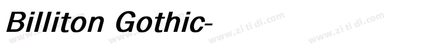 Billiton Gothic字体转换